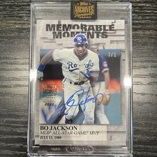 2022 Topps Archives Sig.🔥Bo Jackson🔥All-Star Game MVP Autograph 1/1 Royals