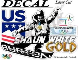 Calcomanía Shaun Blanca Medalla de Oro Olímpica de EE. UU. Pegatina Equipo de Esquí Snowboard - Imagen 1 de 5