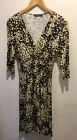 Black Alex &amp; Co viscose jersey derss in black with dots, size 10, NWOT
