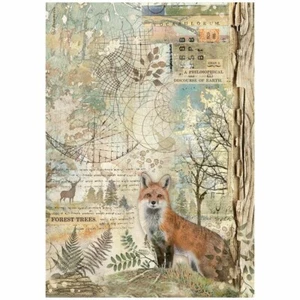 Stamperia A4 RICE PAPER - FOREST - FOX - Decoupage - Picture 1 of 1