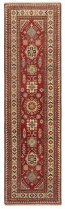 Alfombra oriental kazaja anudada a mano 287x83 cm - nómada, fina, alfombra, corredor, roja - Imagen 1 de 12