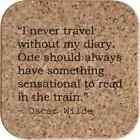 4 X Funny Quote By Oscar Wilde 10Cm Square Cork Coasters Cr00099081
