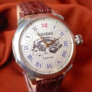 Swiss Men's Watch LAVINA Marriage Vintage Wristwatch Casino Dial Serviced - Picture 1 of 13