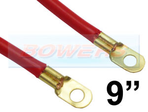 9" 225mm CAR BATTERY RED POSITIVE STARTER LEAD CABLE WIRE STRAP