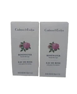 Crabtree & Evelyn ROSEWATER terapia de manos 3,5 oz nuevo en caja sellado lote de 2 nuevos - Imagen 1 de 3