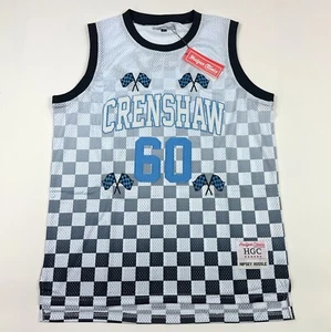 Nipsey Hussle #60 Crenshaw Headgear Classics Mens Large White Checkered Jersey - Picture 1 of 11