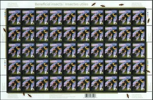 Canada sc#2408 Beneficial Insects: Large Milkweed Bug, Pane of 50, Mint-NH - Picture 1 of 2