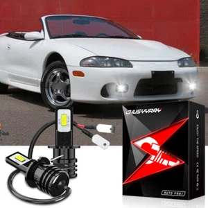 For Mitsubishi Eclipse 92-99 H3 Fog Light LED 6000K White Foglight 2x Bulbs Kit - Picture 1 of 10