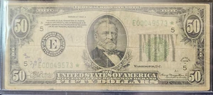 **RARE STAR NOTE** Series of 1934 (Fr. 2102E)* $50 Federal Reserve Richmond VA - Picture 1 of 8