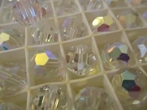24 Vintage Swarovski Crystal  A B  9 mm Faceted Beads Quality ART 5000 - Picture 1 of 5