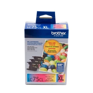 LC753PKS XL High Yield 3 Pack - 1 Each LC75C, LC75M, LC75Y Ink, Yellow/cyan/m... - Picture 1 of 2
