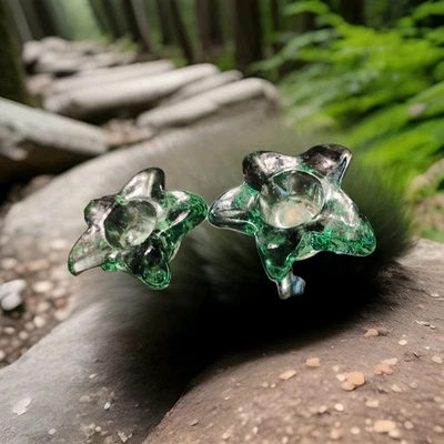 Vintage Recycled Glass Star Fish Votive Holders San Miguel Set Of 2 - Image 1 of 4