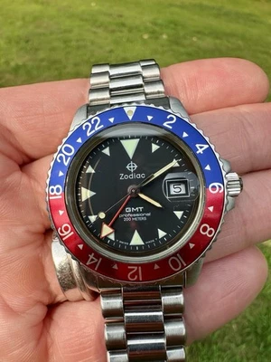 Vintage ZODIAC GMT 36mm PEPSI 813.21.03  - Image 1 of 4