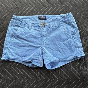 American Eagle Outfitters Shortie Stretch Blue Women's Shorts Inseam 2" Size 2 - Picture 1 of 6
