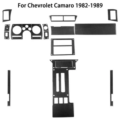 15Pcs Real Carbon Fiber Full Interior Dash Trim Kits For Chevrolet Camaro 82-89 - Image 1 of 4