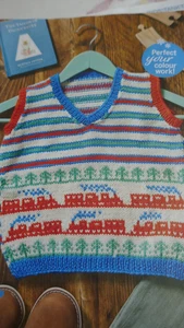 Strickmuster Kinder Tanktop Schleppe Motiv D.K. - Gr. 2-12 Jahre - Bild 1 von 2