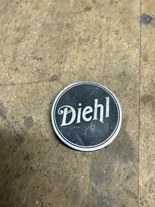 Antique Old Diehl Mfg Co Electric Fan Cage Brass ID Tag Emblem Plate Sign USA - Picture 1 of 7