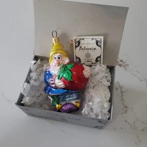 Kurt Adler Polonesa Blancanieves Enano Fresa Adorno Artesanal Polonia - Imagen 1 de 8