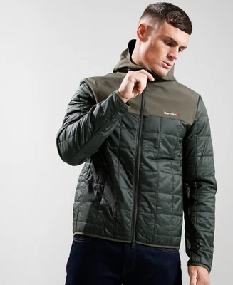 Olive ~BARBOUR STRIDE HOODED LIGHTWEIGHT QUILTED JACKET MSRP$280 British Classic - Image 1 of 4
