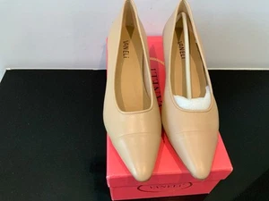 Decolte donna VANELI taglia 8 beige pelle punta chiusa tacco a blocco nuove con scatola - Foto 1 di 8