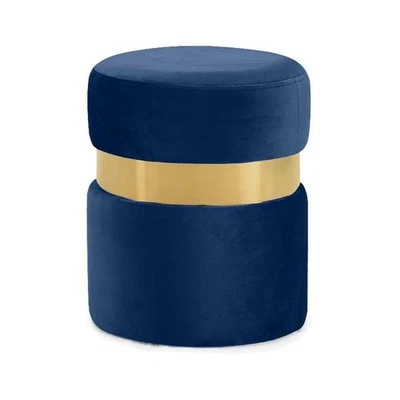 Meridian Furniture Hailey Collection Modern | Contemporary Velvet Uphold Ottoman - Image 1 of 4