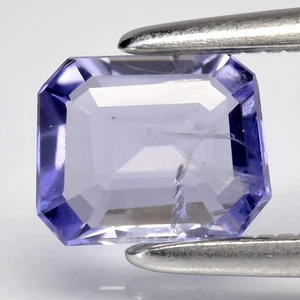 💎 0.46ct 5.8x4.5mm Octagon Natural Bluish Violet Iolite - Tanzania Gem - Picture 1 of 4