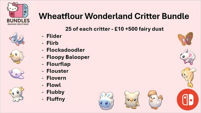 Hello Kitty Island Adventure In-Game Wheatflour Wonderland Critters Bundle