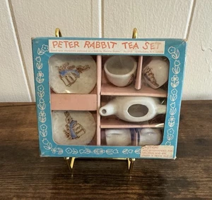 A Vintage New Shackman Peter Rabbit Miniature Children Toy China Tea Set Japan - Picture 1 of 3