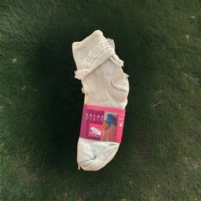 Vintage Girls Ankle Socks Hanes 2 Pair - Image 1 of 2