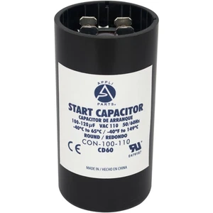 Appli Parts motor start capacitor 100-120 Mfd (microfarads) uF 110-125 VAC unive - Picture 1 of 8