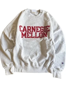 VTG Champion Reverse Weave Sweatshirt applique Carnegie Mellon size XS - Picture 1 of 8