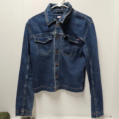 Vintage Tommy Jeans Jacket Mens Medium Denim Trucker Button Up 90s Classic - Image 1 of 4