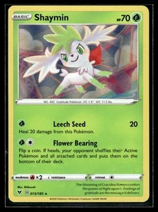 2020 Sword & Shield - Vivid Voltage Shaymin Basic/Rare Holo #15 - Picture 1 of 2