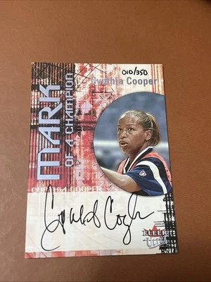 2001 Ultra WNBA Cynthia Cooper Mark of a Champion Autograph /350 Houston Comets - Image 1 of 2