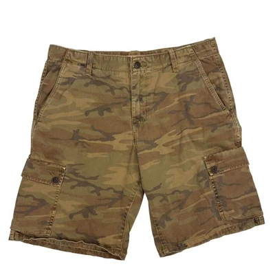 Y2K Lucky Brand Cargo Shorts Mens Size 34 Paratrooper Military Camo - Image 1 of 4