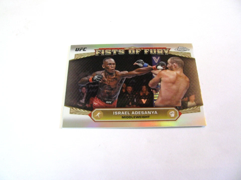 2024 Topps Chrome UFC Israel Adesanya Fist Of Fury SP Insert card # FOF-11 - Image 1 of 3