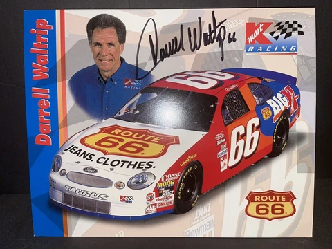 Darrell Waltrip  Signed 1999 #66 Big K Route 66  Winston Cup Postcard Cover