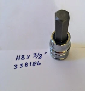 Kobalt H 8mm x 3/8" Dr Hex Bit Socket 338186  Free Shipping - Picture 1 of 2