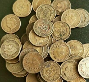 Roll Of 50 Indian Head Cents Good + to Fine + earlier better ABOVE AVER. ROLL ! - Picture 1 of 1