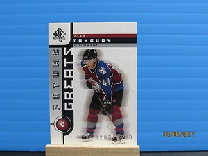 2001-02 SP Authentic #116 Alex Tanguay FG SN 1287/3500