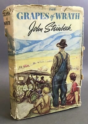 6th Printing w/ DJ   John Steinbeck   The Grapes of Wrath   Viking Press  1939  - Image 1 of 4