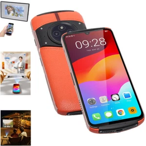 Unlocked 4G LTE Rugged Phone Android Waterproof Mobile Projector Leather Global - Picture 1 of 14