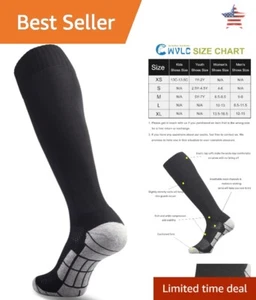Knee High Soccer Socks - Moisture-Wicking, Breathable, Arch & Ankle Support - Picture 1 of 9