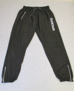 Spiderz Jogger Pants Activewear Mens XL Black Reflective Zip Pocket Drawstring - Picture 1 of 12
