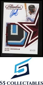 2022 Panini Flawless #SSS-JZ Jazz Chisholm Star Swatch Signatures Ruby #/15 1500 - Picture 1 of 2