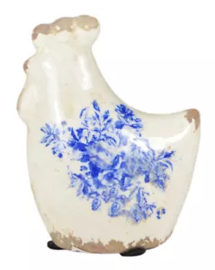 2x Chicks Vintage Blue Rose Ceramic Chick Statue Figurine Sculpture Easter - Picture 1 of 1
