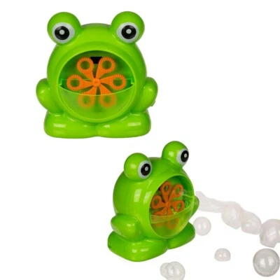 Seifenblasenmaschine Frosch  batteriebetriebe Mobiles Seifenblasengerät Kinder - Bild 1 von 3