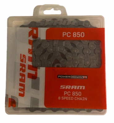 Nueva cadena SRAM PC-850 8 velocidades 1/2" x 3/32" 114 eslabones Foto 1 de 3