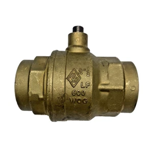 RB 2-1/2" Full Port Brass Ball Valve, CW510L, DN65, PN16, 600 WOG, NO HANDLE - Picture 1 of 9