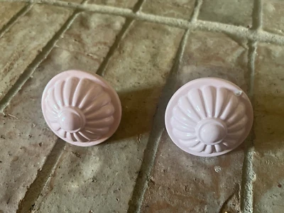 Juego de 2 remates acanalados rosa Pottery Barn Kids Foto 1 de 2